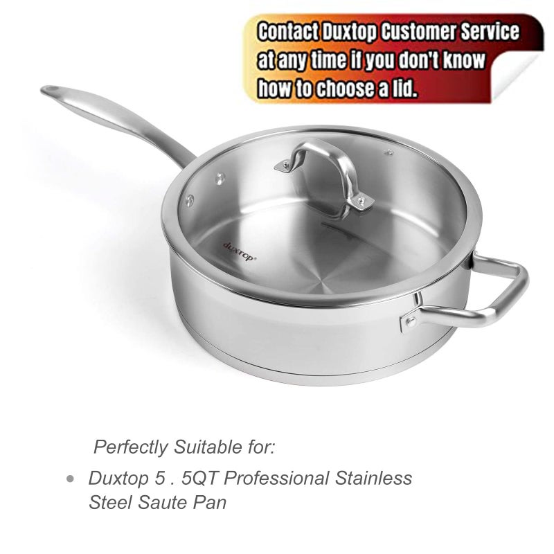 Duxtop Cookware Glass Replacement Lid (Interior Diameter: 11inch, Exterior Diameter: 11-1/2inch) - Image 5